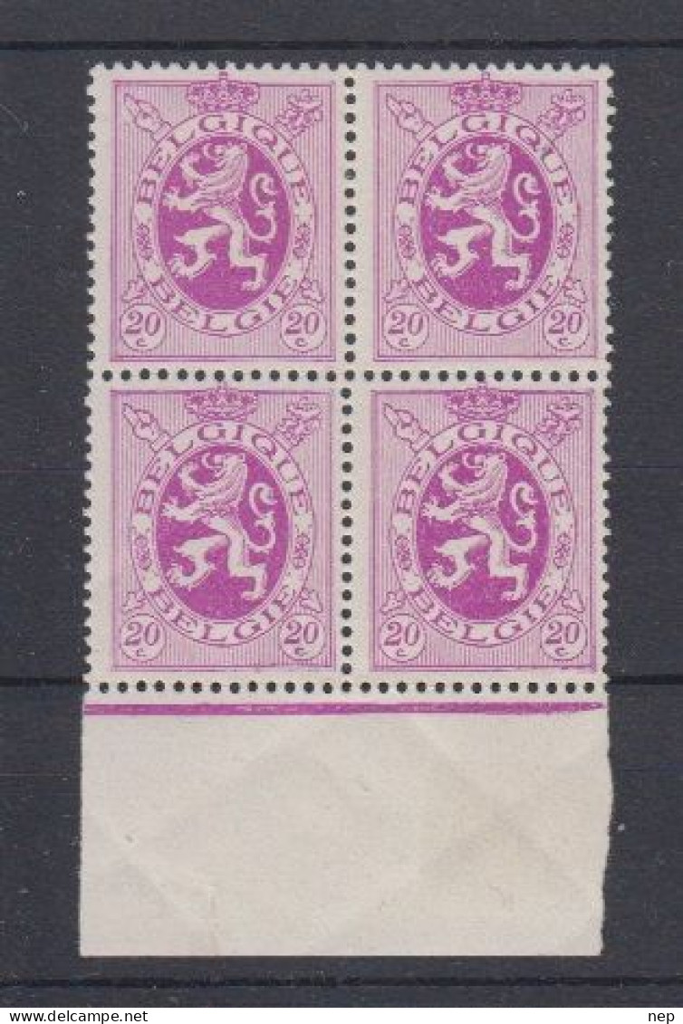 BELGIË - OPB - 1929 - Nr 281 (Blok/Bloc 4 - 3**/1*) - MNH**/MH* - 1929-1937 Heraldic Lion