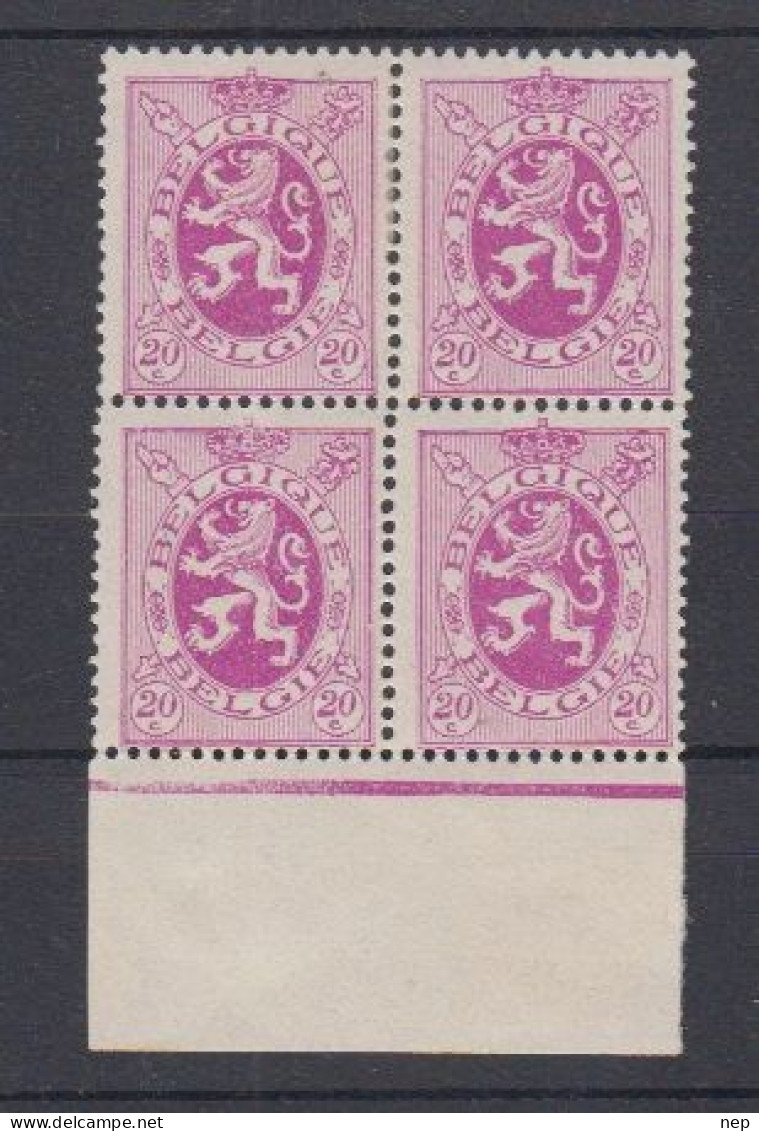 BELGIË - OPB - 1929 - Nr 281 (Blok/Bloc 4 - 3**/1*) - MNH**/MH* - 1929-1937 Heraldic Lion