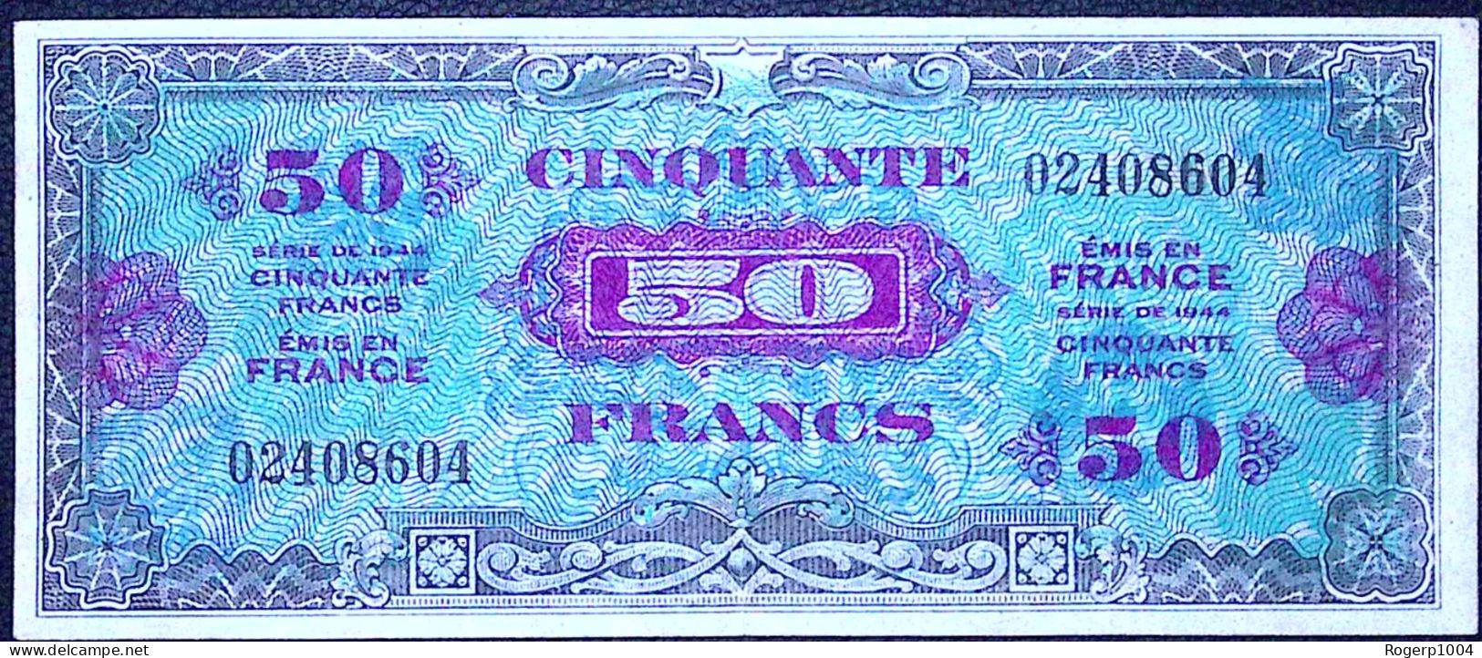 FRANCE * TRESOR * 50 Francs DRAPEAU 1944 * État/Grade TB+/FF * Fay. VF.19.01 - 1944 Vlag/Frankrijk