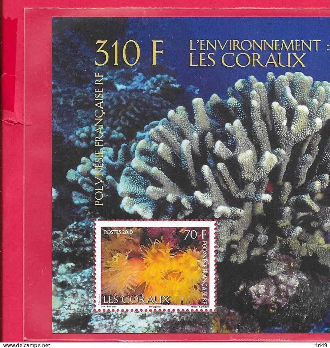 Bloc Feuillet 2010  Polynésie Française L'environnement: Les Coraux Comme Neuf, Voir Scannes N°36 Y-T - Blokken & Velletjes