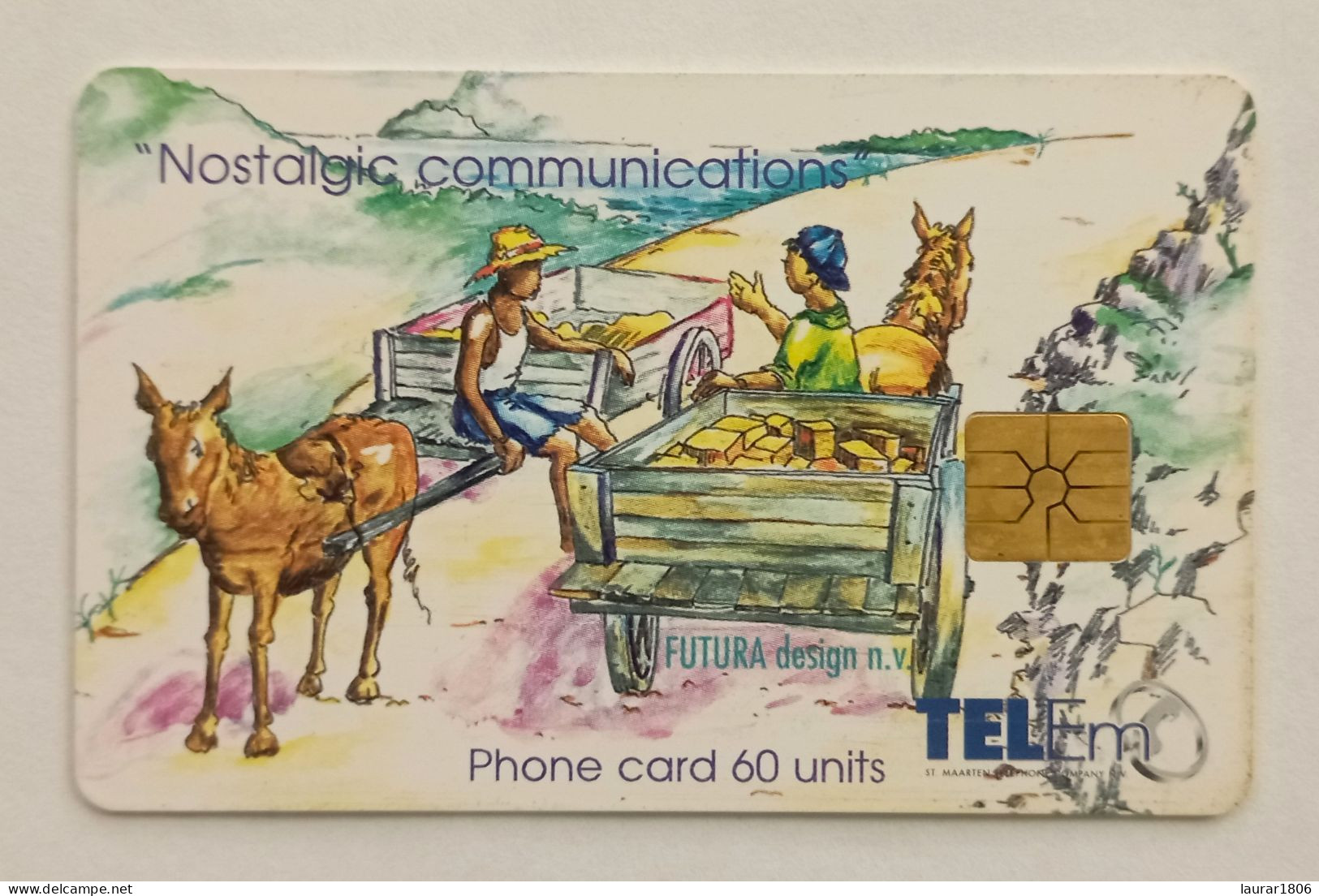 TELECARTE PHONECARD ANTILLES NEERLANDAISES - TEL-EM N.V. - GEM1B White - NOSTALGIC COMMUNICATIONS - 60 Unités - EC - Antillen (Nederlands)