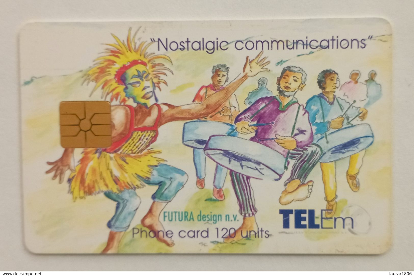 TELECARTE PHONECARD ANTILLES NEERLANDAISES - TEL-EM N.V. - GEM1B White - NOSTALGIC COMMUNICATIONS - 120 Unités - EC - Antilles (Netherlands)