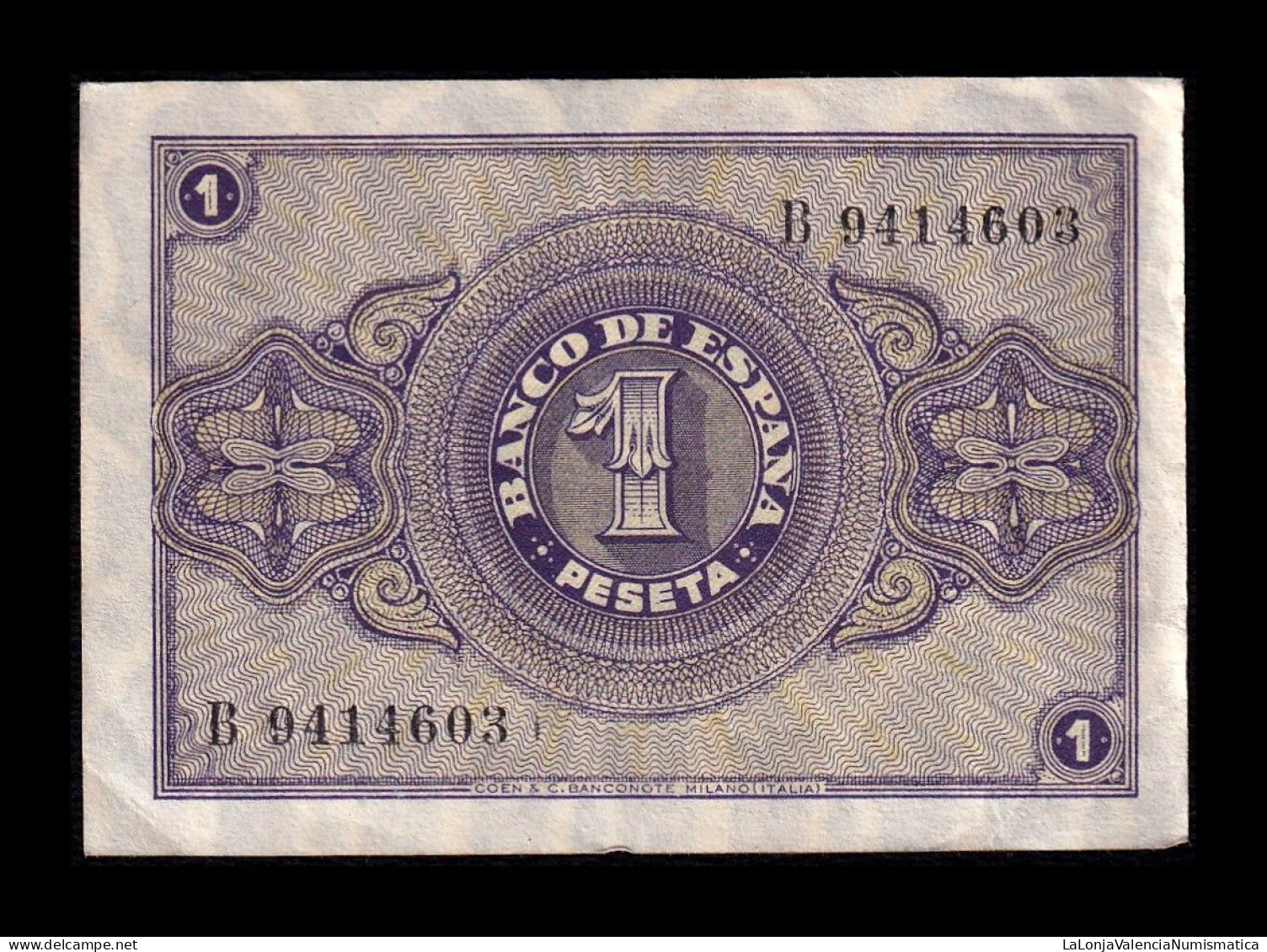 España Spain 1 Peseta Burgos Febrero 1938 Pick 107 Serie B Sc- AUnc - 1-2 Pesetas