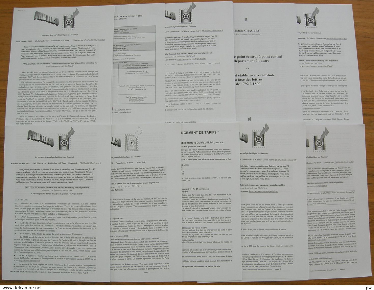 REVUE PHIL'FLASH + La Doc  Années 2002/2003 (n° 23 à 30, 48 Et 51) - Französisch (ab 1941)