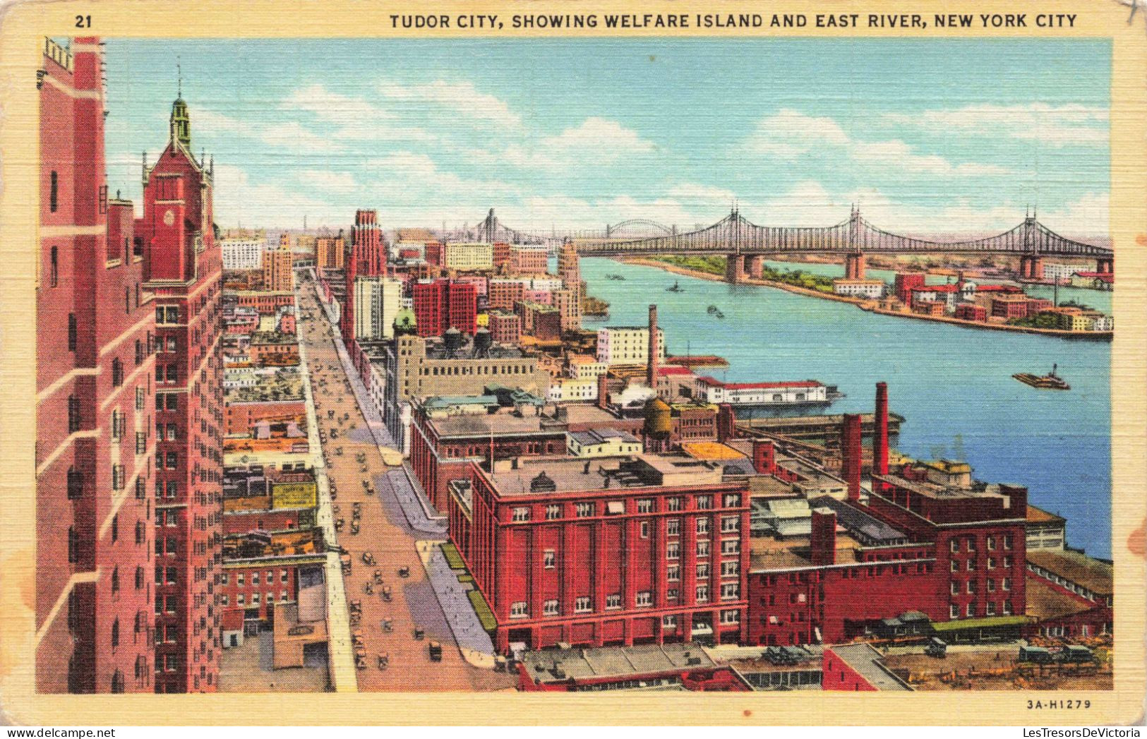 ETATS-UNIS - New York City - Tudor City, Showing Welfare Island And East River - Carte Postale Ancienne - Andere & Zonder Classificatie