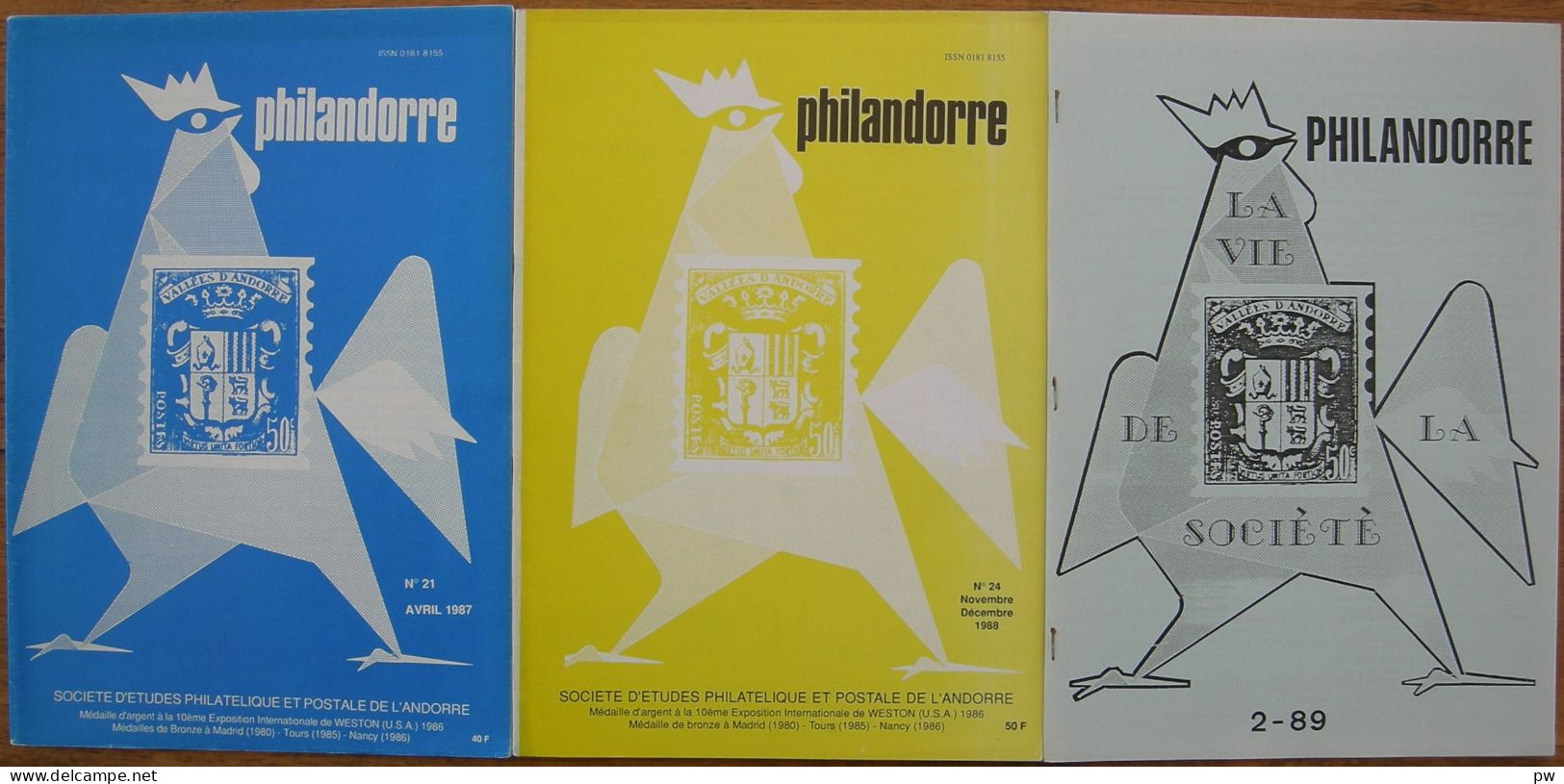 REVUE PHILANDORRE N° 21, 24 Et 2-89 1987/1989 - Francesi (dal 1941))