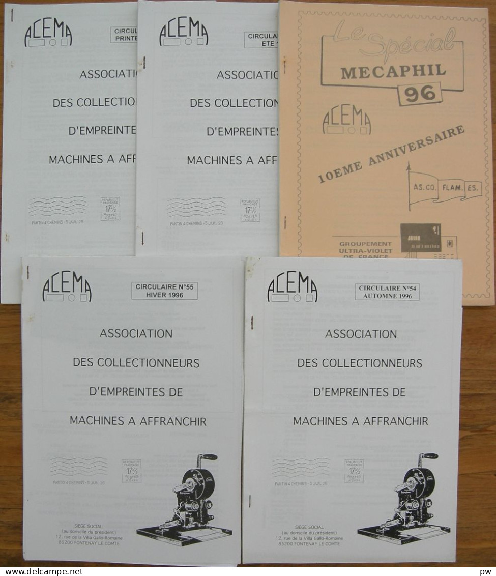 REVUE ACEMA Année 1996 Complète (n° 52 à 55 + Spécial Mecaphil 1996) - French (from 1941)