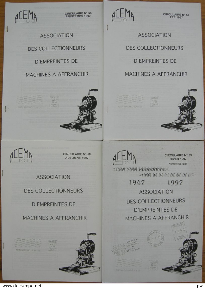 REVUE ACEMA Année 1997 Complète (n° 56 à 59) - Frans (vanaf 1941)