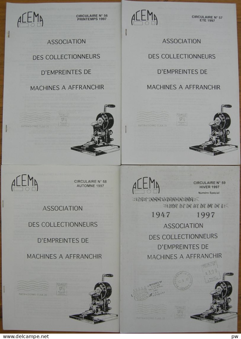 REVUE ACEMA Année 1997 Complète (n° 56 à 59) - Französisch (ab 1941)