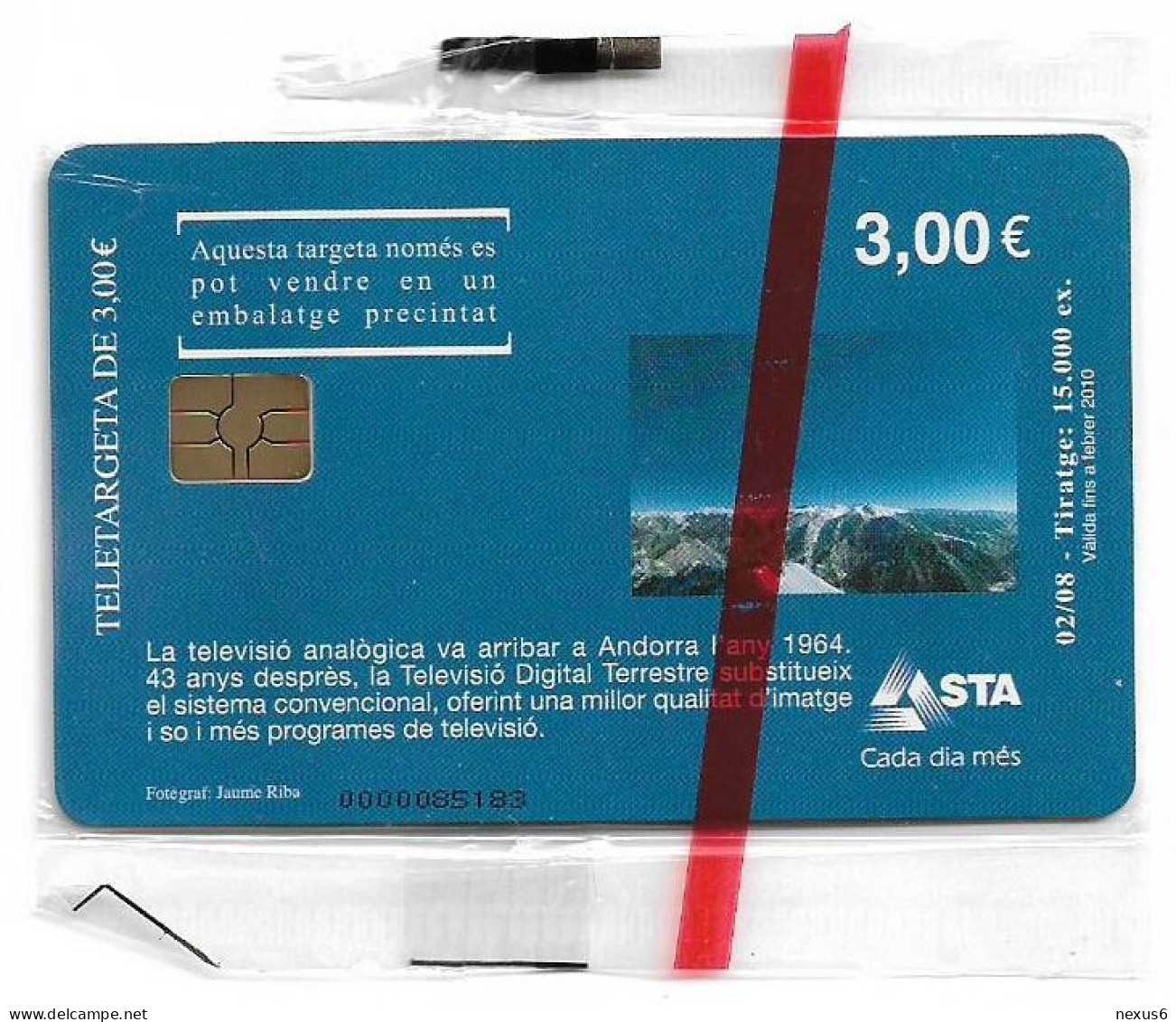 Andorra - STA - STA-0158 - TV Digital, Gem5 Red, 02.2008, 3€, 15.000ex, NSB - Andorra