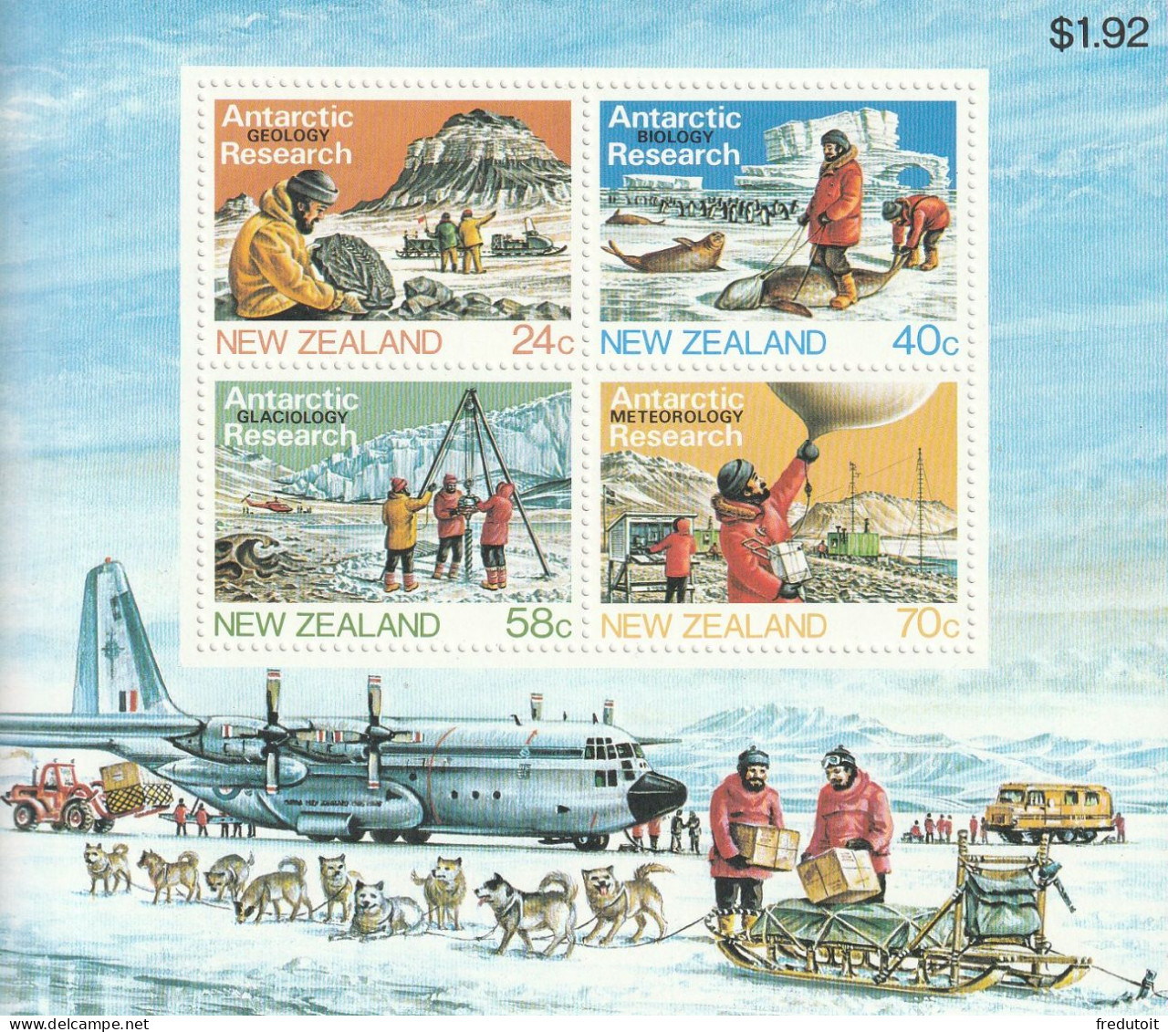 NOUVELLE ZELANDE - BLOC N°49 ** (1984) L'Antarctique - Blocks & Sheetlets