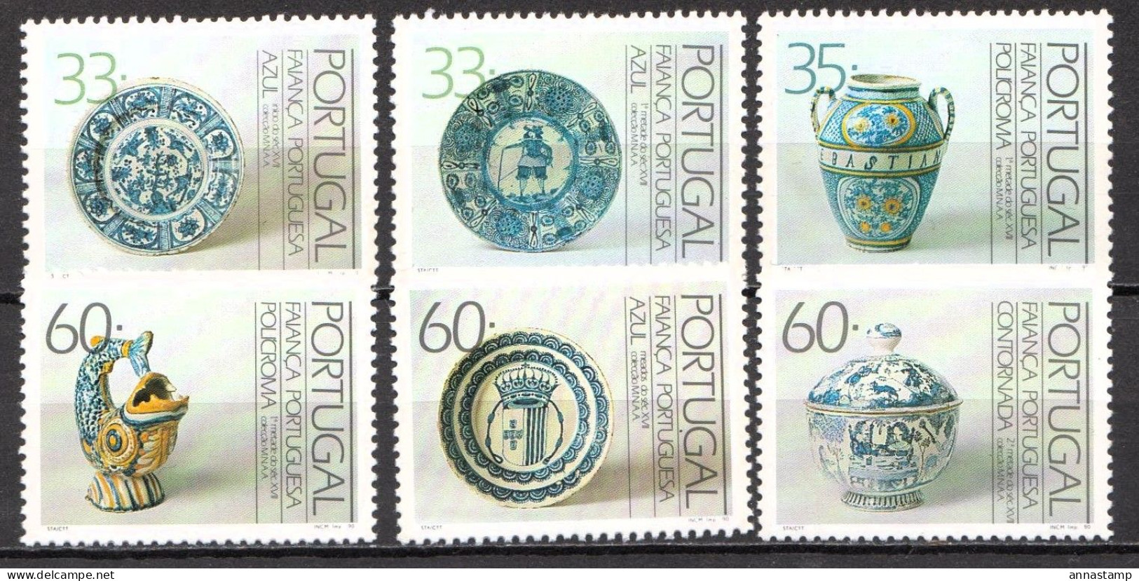 Portugal MNH Set And SS - Porcelaine