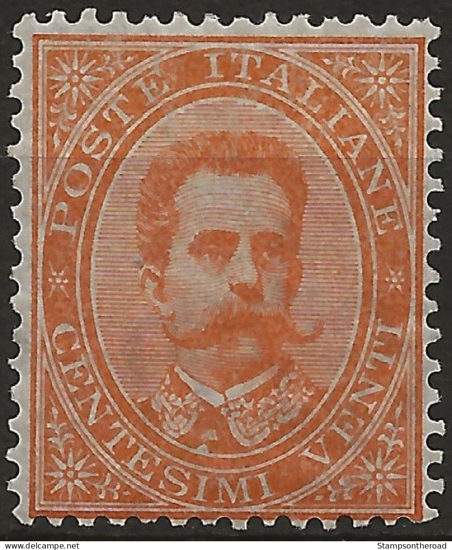 IT39N "Regno D'Italia 1879" Sass. Nr. 39, Francobollo Nuovo Con Gomma, Certificato Peritale - Nuovi