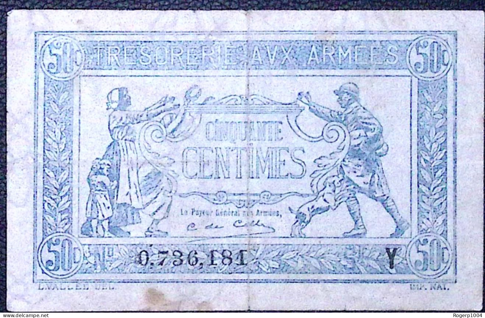 FRANCE * TRESORERIE AUX ARMEES * 1919 * Série Y * Fay. VF.02.08 * État/Grade TB+/FF - 1917-1919 Legerschatkist