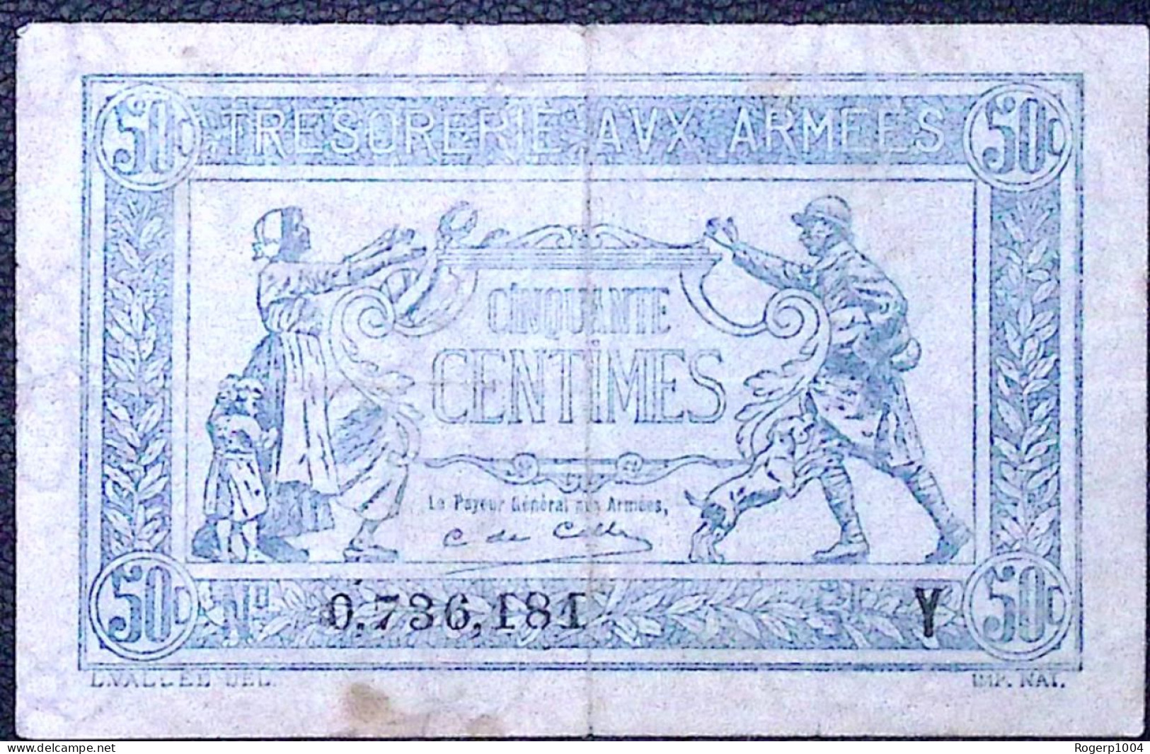 FRANCE * TRESORERIE AUX ARMEES * 1919 * Série Y * Fay. VF.02.08 * État/Grade TB+/FF - 1917-1919 Army Treasury