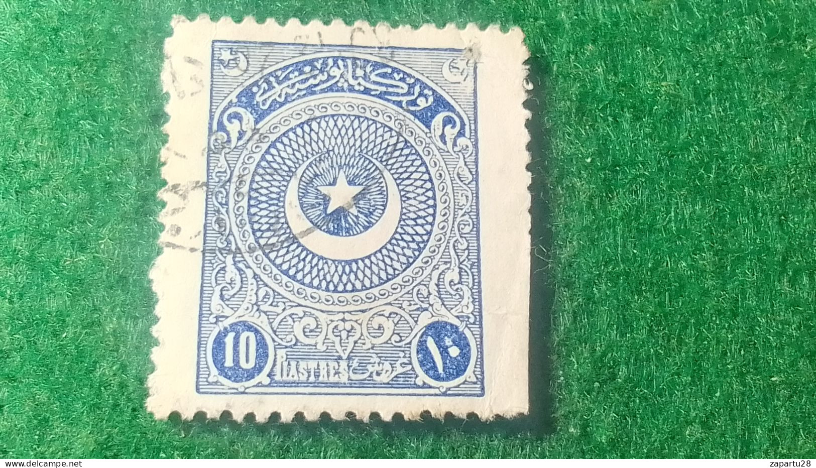 TÜRKİYE- 1922   AYYILDIZ     10 PİA    DAMGALI - Gebruikt