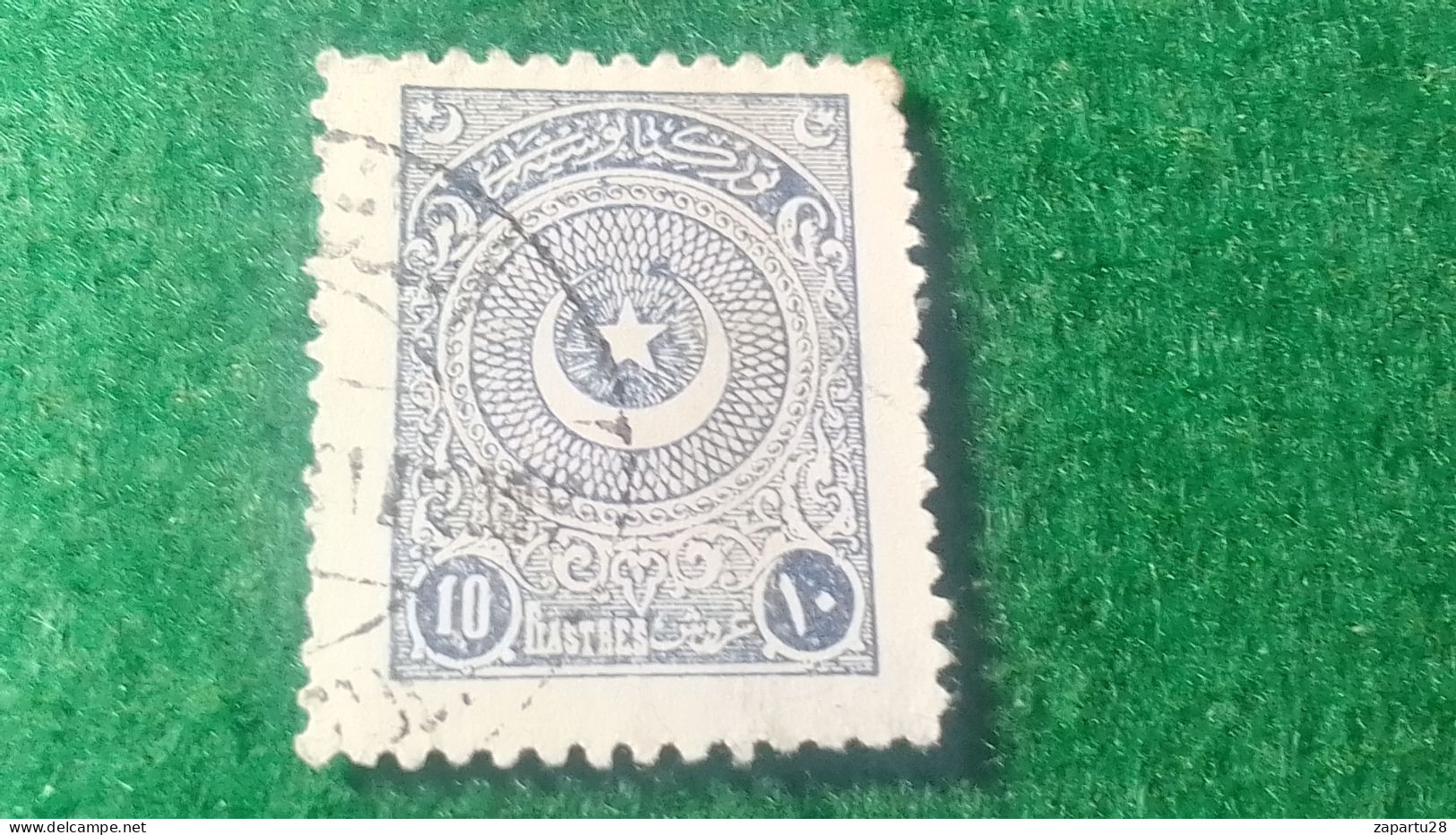 TÜRKİYE- 1922   AYYILDIZ     10 PİA    DAMGALI - Usados