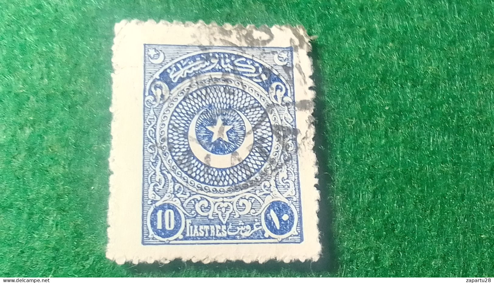 TÜRKİYE- 1922   AYYILDIZ     10 PİA    DAMGALI - Gebruikt