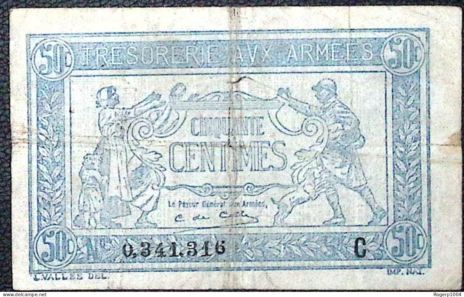 FRANCE * TRESORERIE AUX ARMEES * 1917 * Série C * Fay. VF.01.03 * État/Grade TB/F - 1917-1919 Army Treasury