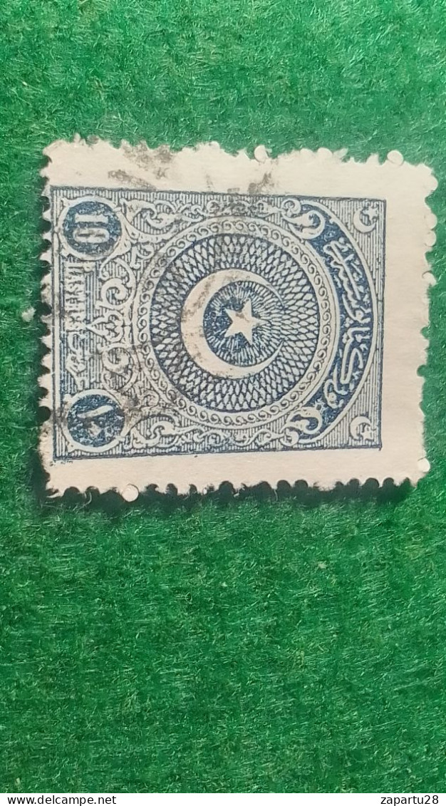 TÜRKİYE- 1922   AYYILDIZ     10 PİA    DAMGALI - Gebraucht