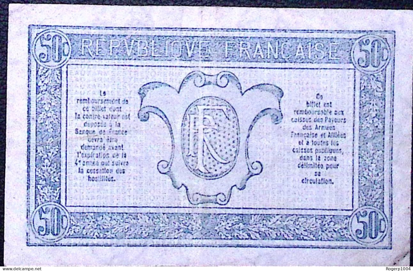 FRANCE * TRESORERIE AUX ARMEES * 1919 * Série U * Fay. VF.02.04 * État/Grade TB/F - 1917-1919 Army Treasury