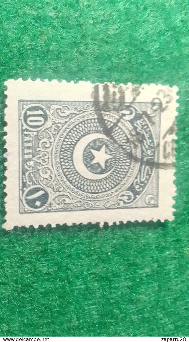 TÜRKİYE- 1922   AYYILDIZ     10 PİA    DAMGALI - Gebraucht