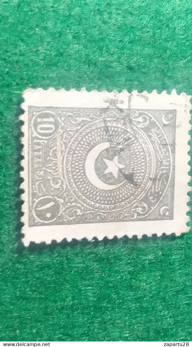 TÜRKİYE- 1922   AYYILDIZ     10 PİA    DAMGALI - Gebraucht