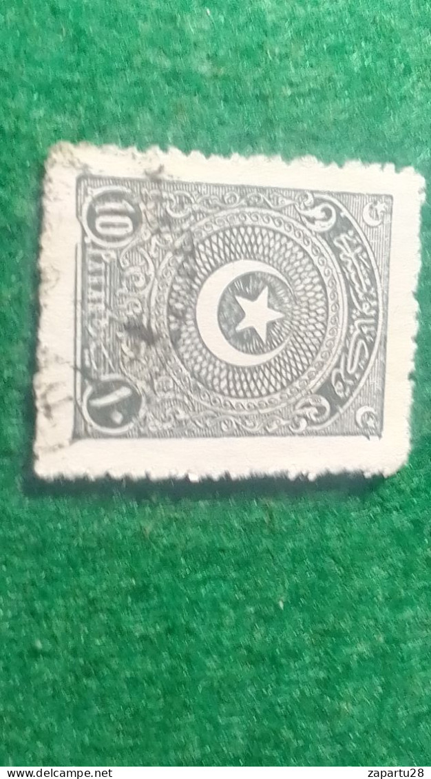 TÜRKİYE- 1922   AYYILDIZ     10 PİA    DAMGALI - Usati