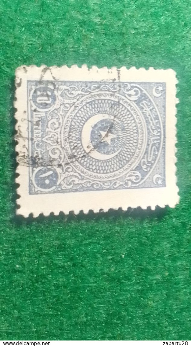 TÜRKİYE- 1922   AYYILDIZ     10 PİA    DAMGALI - Used Stamps