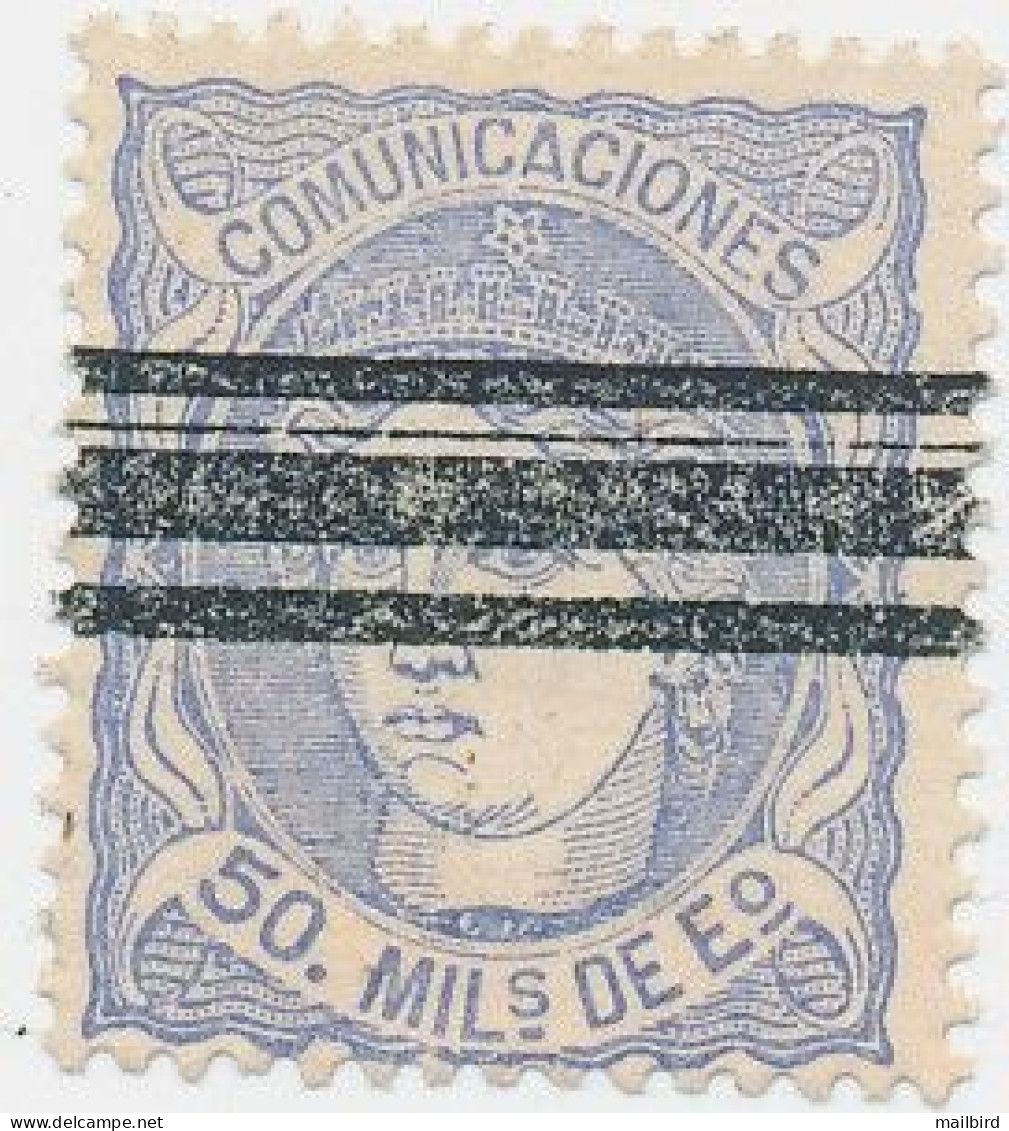 SPAIN 1870 - USED - SC166 ED107 - Bar Cancellation - Used Stamps