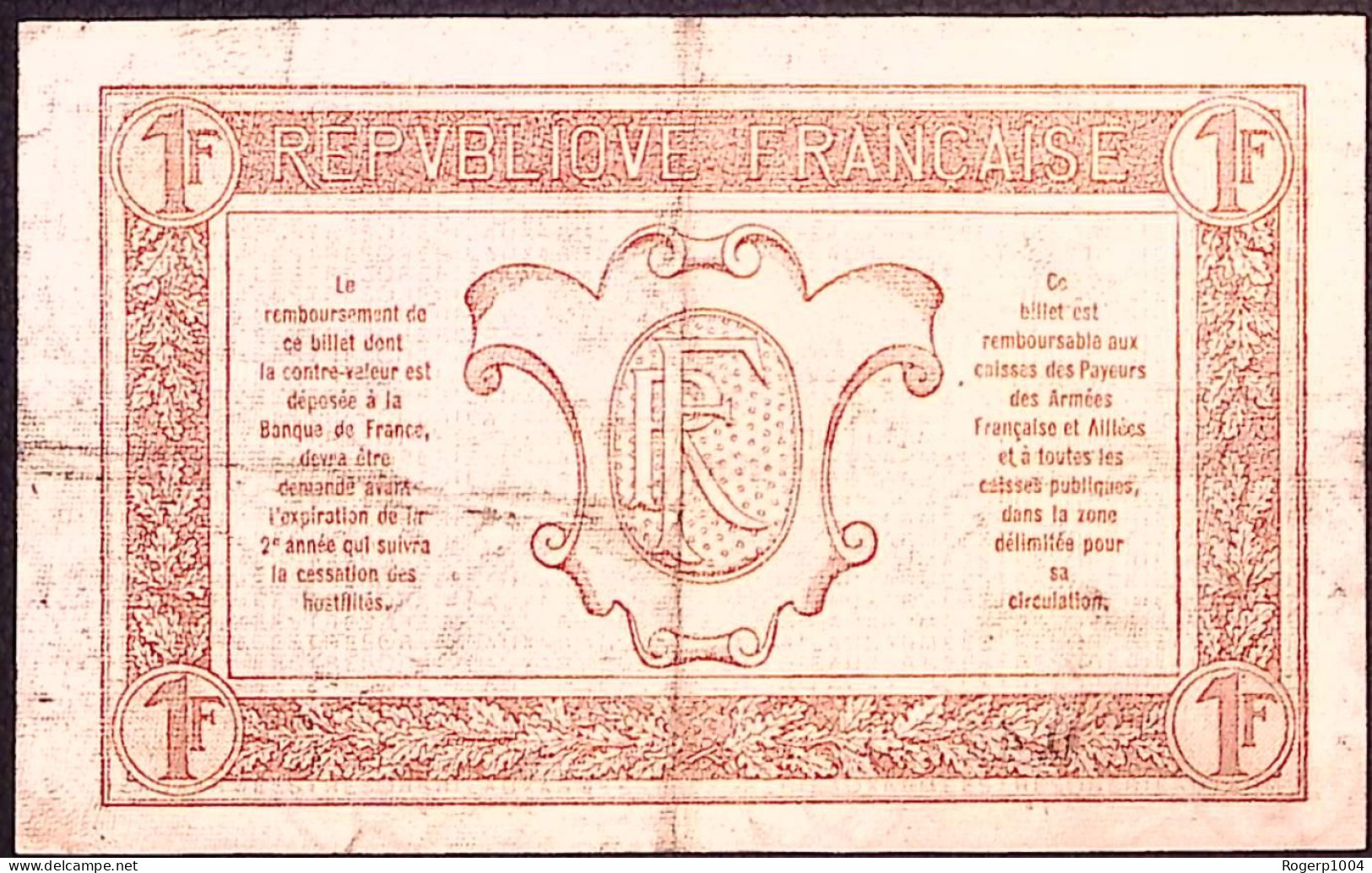 FRANCE * TRESORERIE AUX ARMEES * 1917 * Série A * Fay. VF.03.01 * État/Grade TTB/VF - 1917-1919 Trésorerie Aux Armées