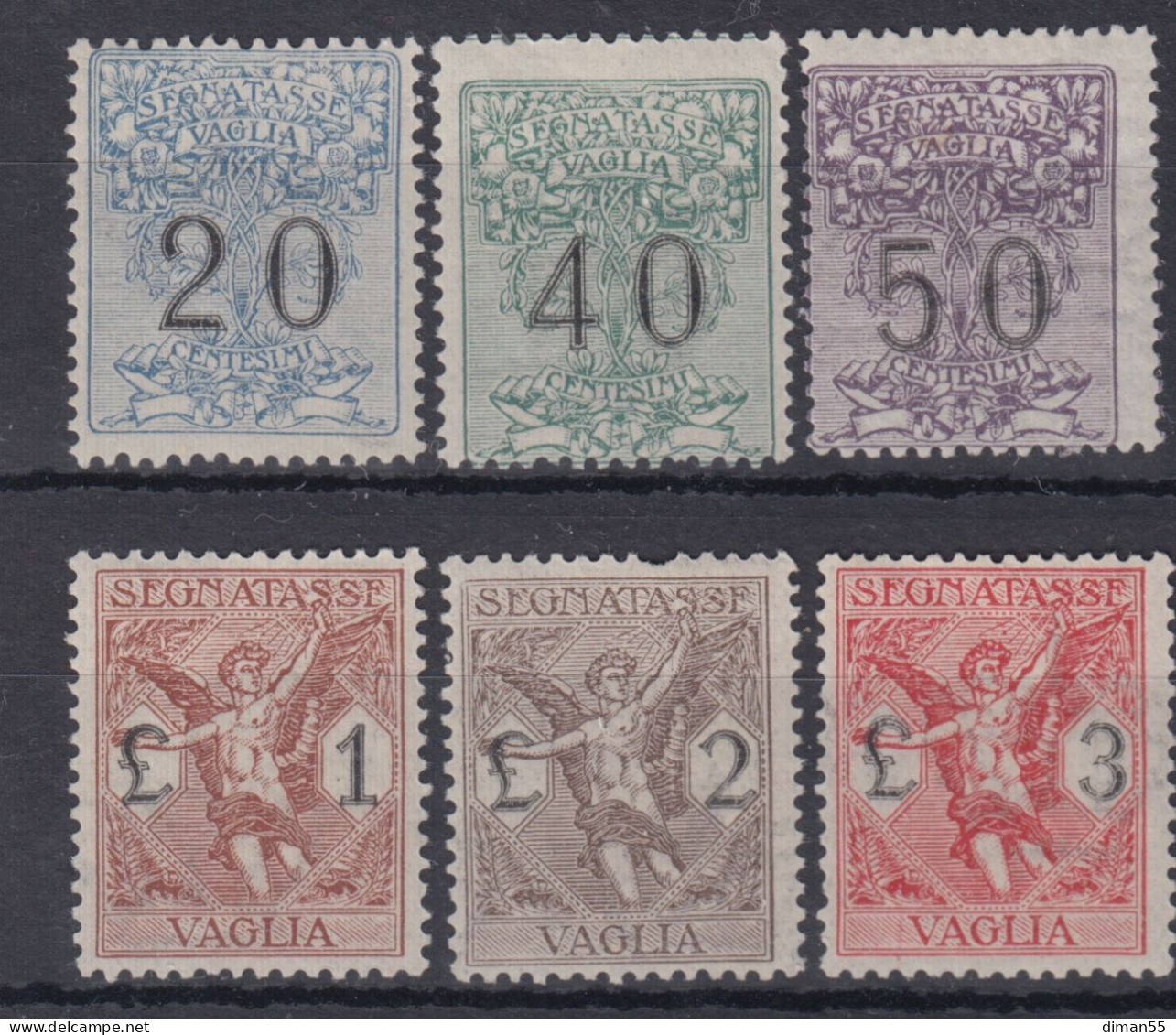 ITALIA - Vaglia - Sassone N.1-6 Cat. 750 Euro - (n.3-4 SUPER CENTERED)  MH* Linguella Leggerissima - Impuestos Por Ordenes De Pago