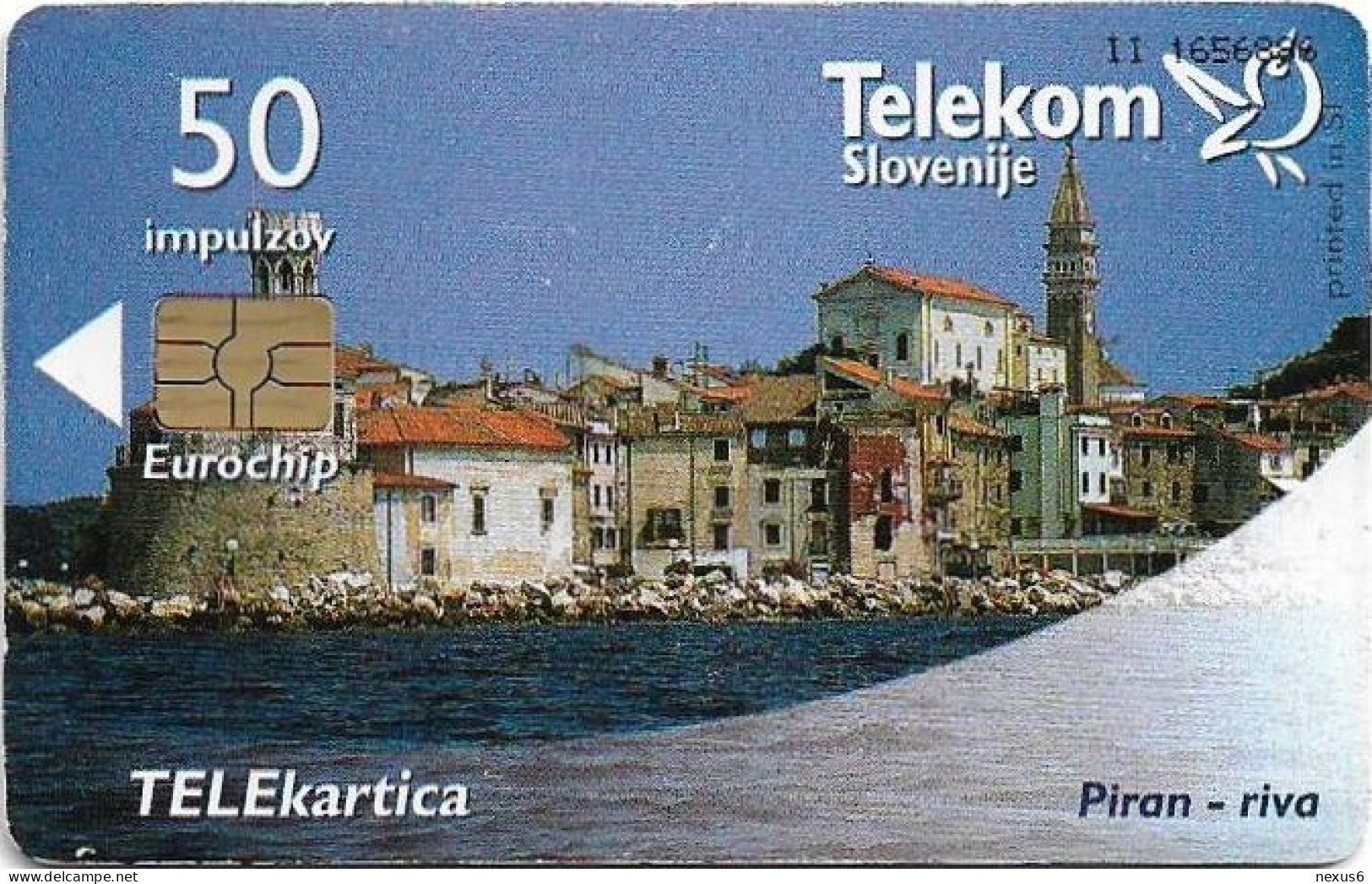 Slovenia - Telekom Slovenije - Slovenian Littoral - Piran Riva, Gem5 Red, 03.2002, 50Units, 9.972ex, Used - Slovenia