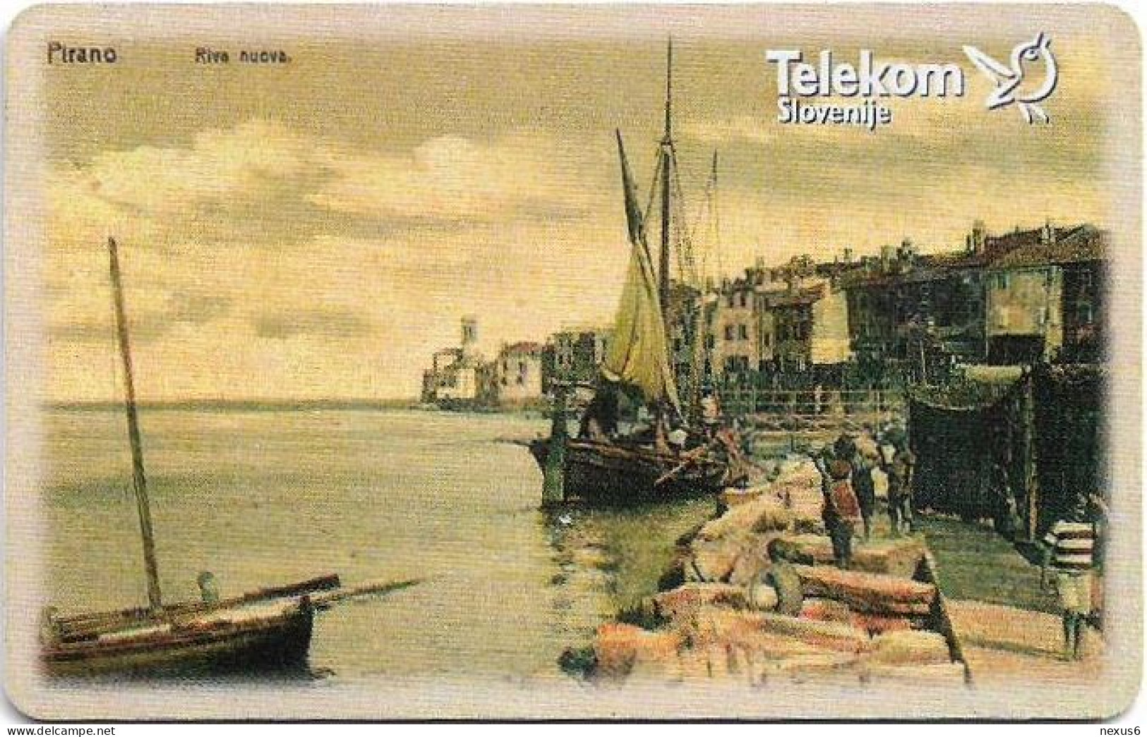 Slovenia - Telekom Slovenije - Slovenian Littoral - Piran Riva, Gem5 Red, 03.2002, 50Units, 9.972ex, Used - Slovenia