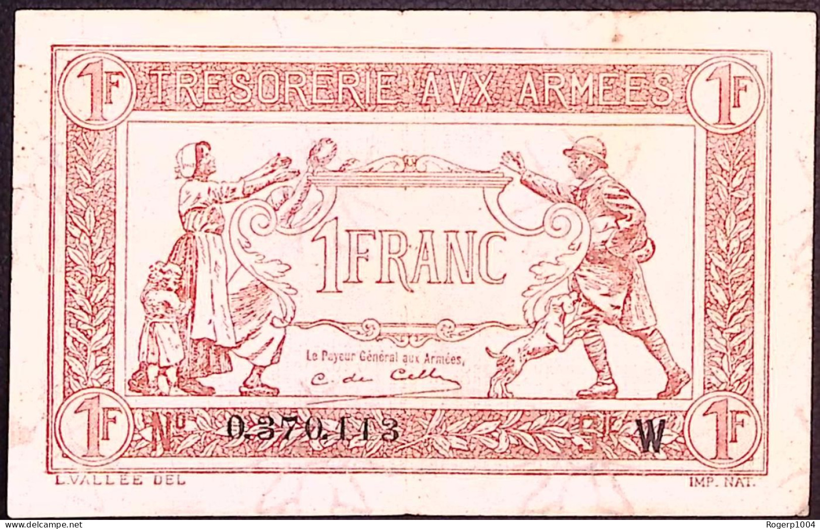 FRANCE * TRESORERIE AUX ARMEES * 1919 * Série W * Fay. VF.04.10 * État/Grade TTB/VF - 1917-1919 Army Treasury