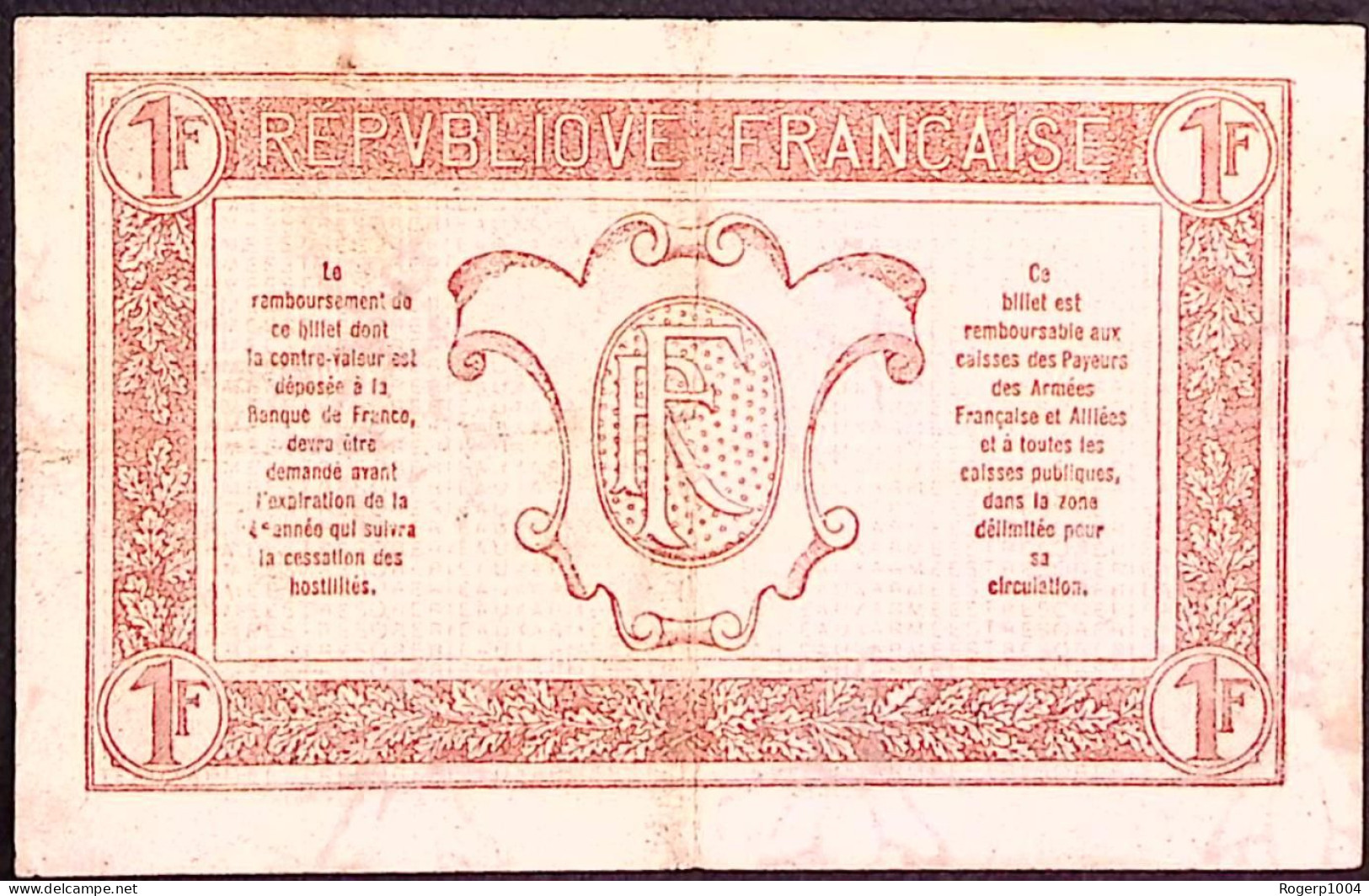 FRANCE * TRESORERIE AUX ARMEES * 1919 * Série W * Fay. VF.04.10 * État/Grade TTB/VF - 1917-1919 Trésorerie Aux Armées