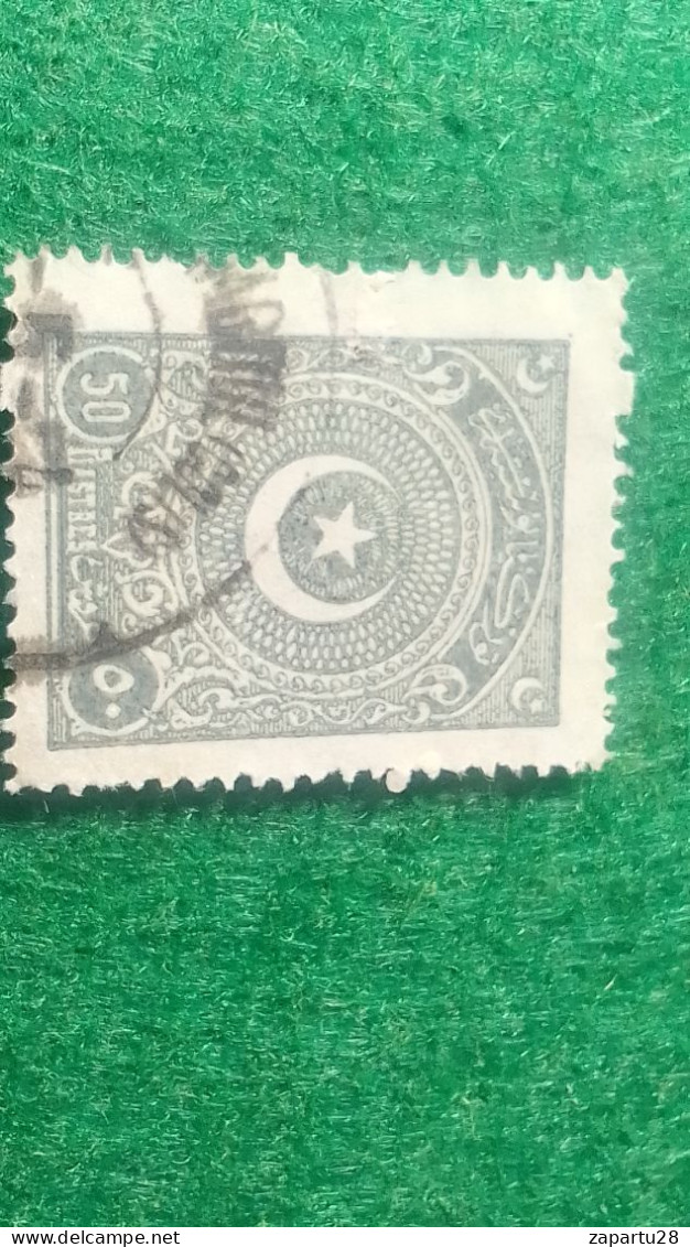 TÜRKİYE- 1922   AYYILDIZ    50 PİA    DAMGALI - Usati