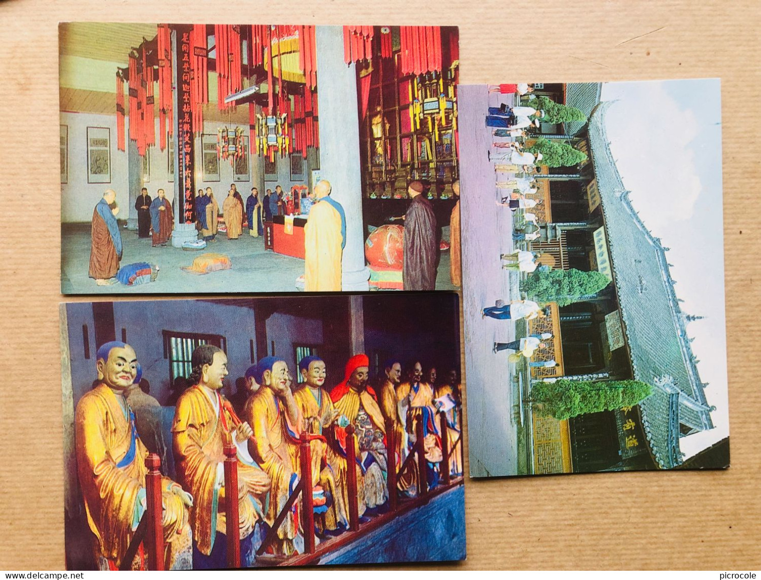 Chine: Lot De 9 Cartes Du Xindu Monastère. - Tibet