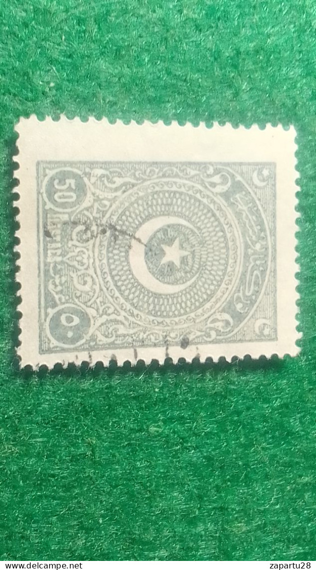 TÜRKİYE- 1922   AYYILDIZ    50 PİA    DAMGALI - Gebruikt