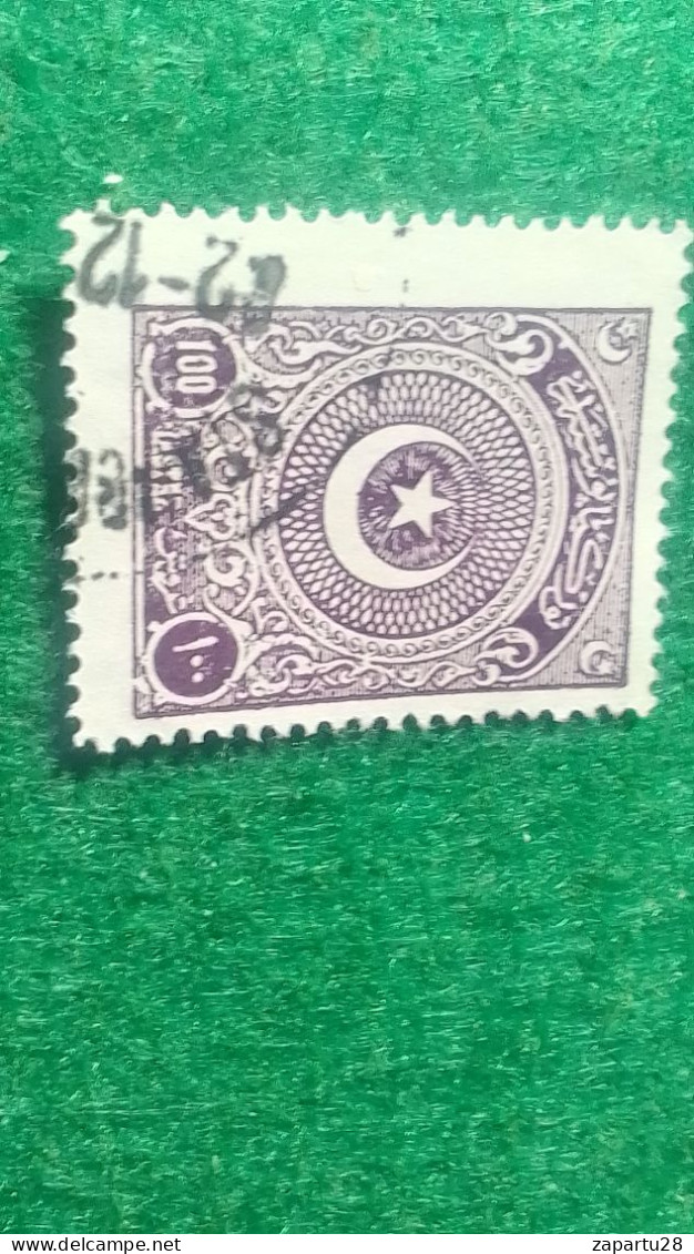 TÜRKİYE- 1922   AYYILDIZ    100 PİA    DAMGALI - Usati