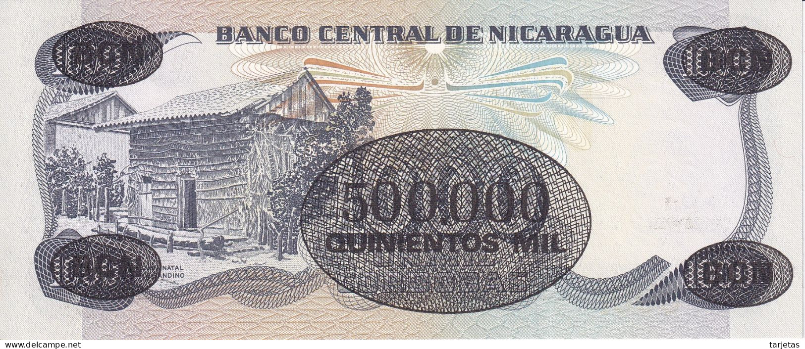 BILLETE DE NICARAGUA DE 500000 CORDOBAS DEL AÑO 1987 SIN CIRCULAR (UNC)  (BANK NOTE) - Nicaragua