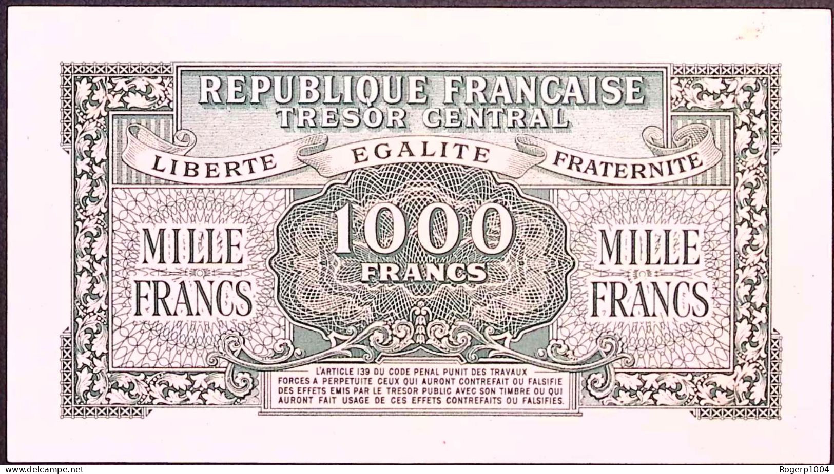 FRANCE * TRESOR * Type Marianne * 1945 * Série 17D * Fay. VF.13.01 * État/Grade TTB+/XF - 1943-1945 Maríanne