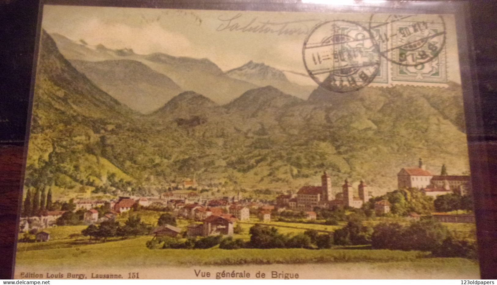 SUISSE     VUE GNERALE DE BRIGUE EDIT BURGY VERS  MONTE CARLO - Brigue-Glis 