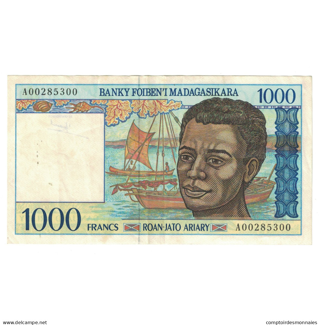 Billet, Madagascar, 1000 Francs = 200 Ariary, Undated (1994), KM:76b, TTB - Madagaskar