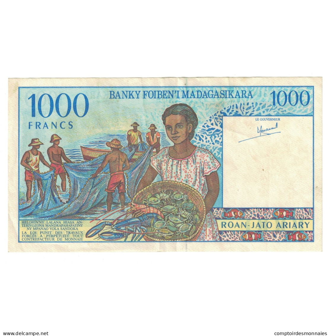 Billet, Madagascar, 1000 Francs = 200 Ariary, Undated (1994), KM:76b, TTB - Madagascar