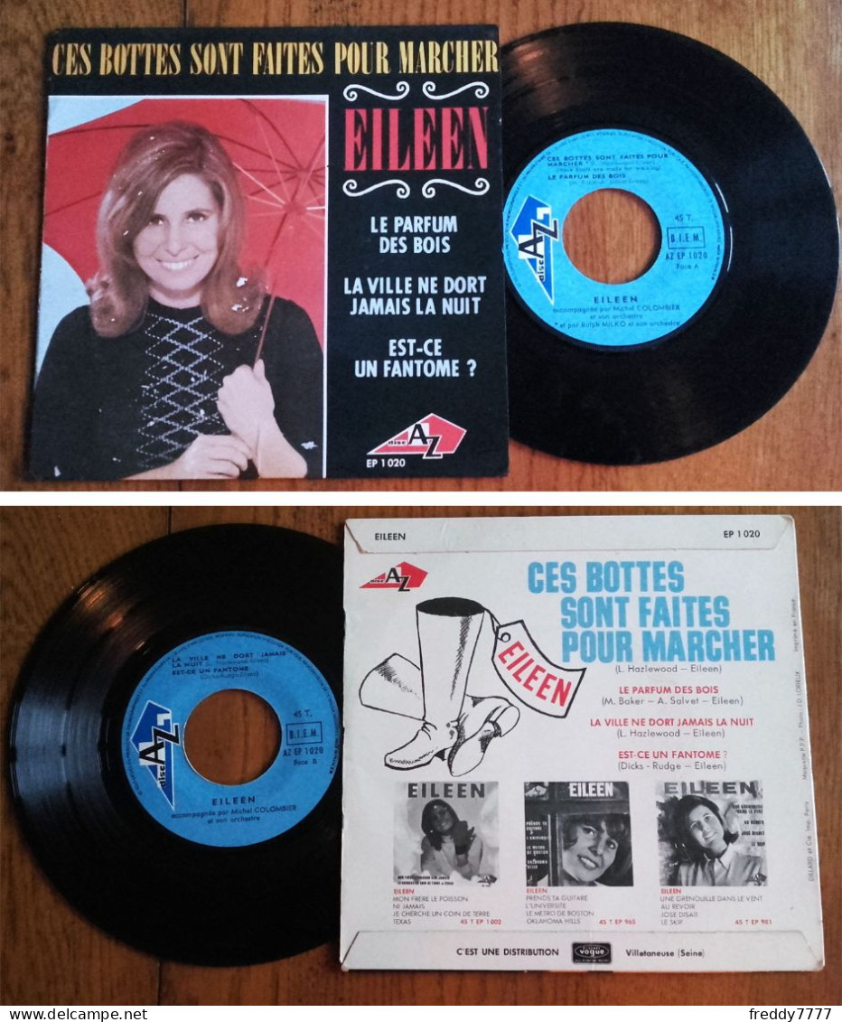 RARE French EP 45t RPM BIEM (7") EILEEN «Ces Bottes Sont Faites Pour Marcher» +3 (1966) - Ediciones De Colección