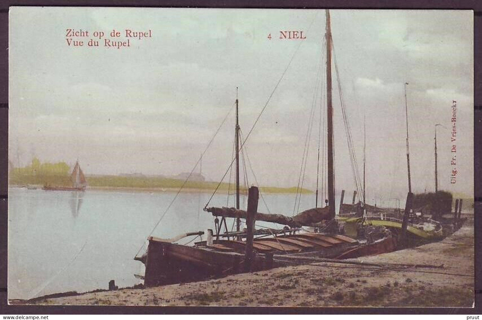 Niel Zicht Op De Rupel Marcovici Gekleurde Kaart - Niel