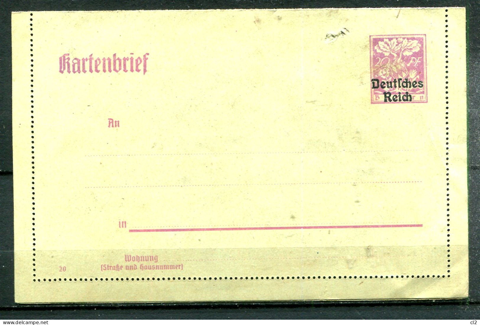 ALLEMAGNE - Entier Postal (Ganzsache) Mi K19 - Andere & Zonder Classificatie