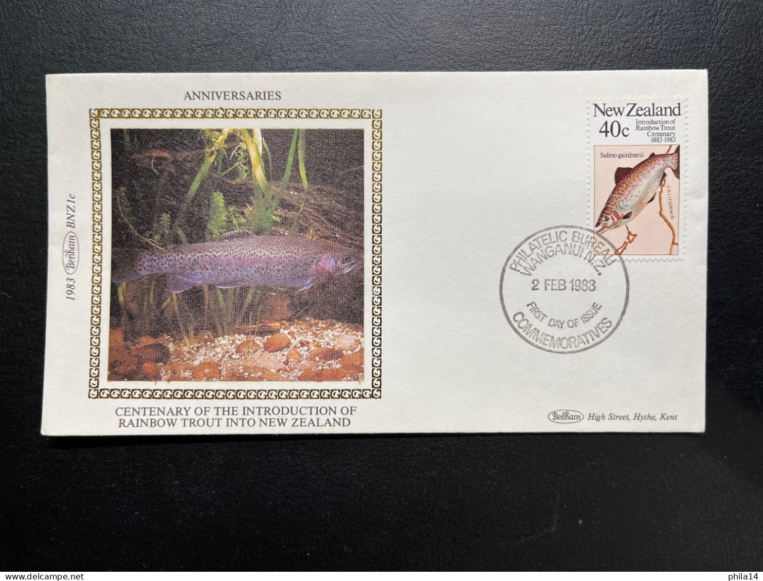 ENVELOPPE NOUVELLE ZELANDE NEW ZEALAND 1983 / CENTENARY OF THE INTRODUCTION OF RAINBOW TROUT INTO NZ - FDC