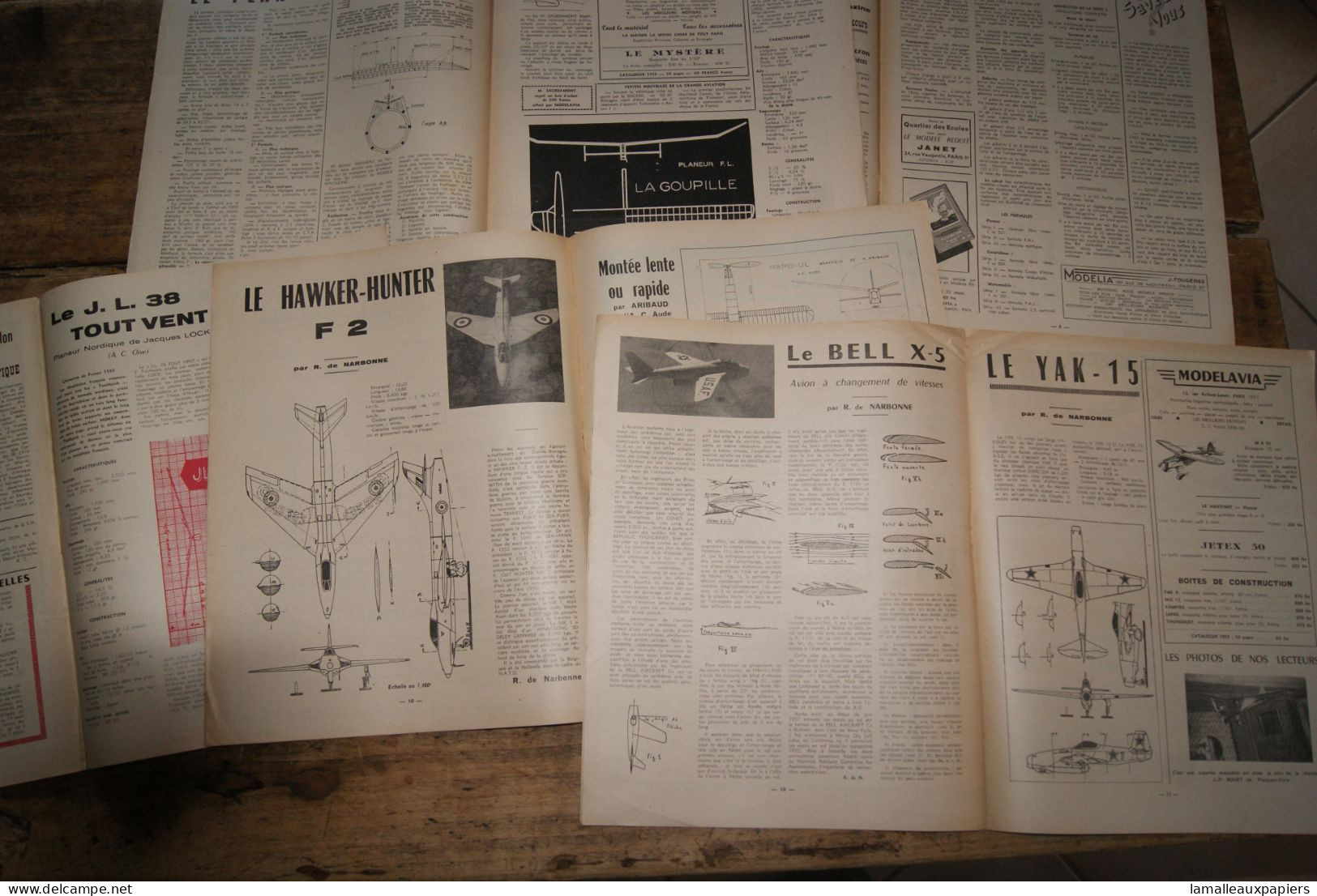 5 Revues Modèle Magazine (aéromodélisme) 1953 - Avión